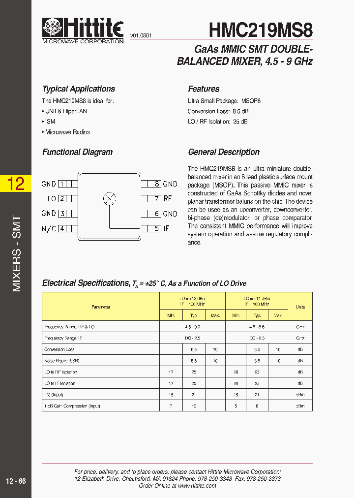 HMC219MS8_157631.PDF Datasheet