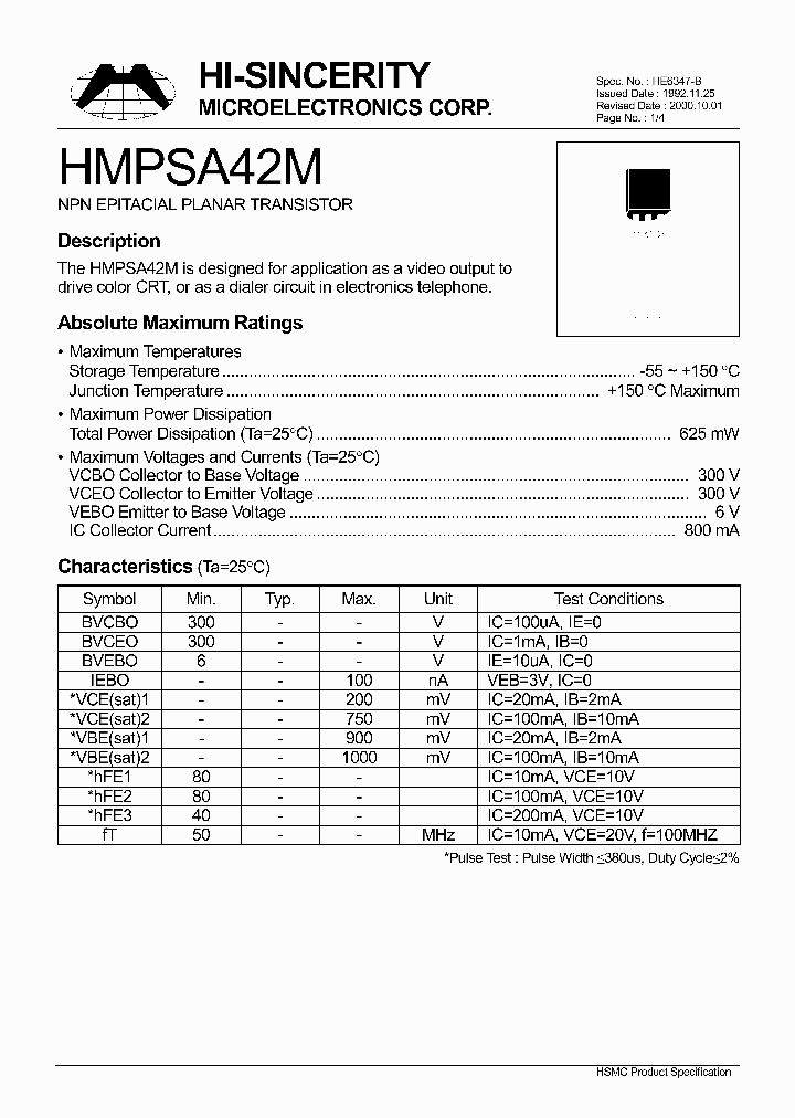 HMPSA42M_77890.PDF Datasheet