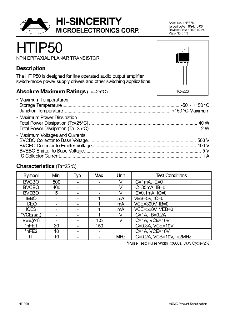 HTIP50_155954.PDF Datasheet