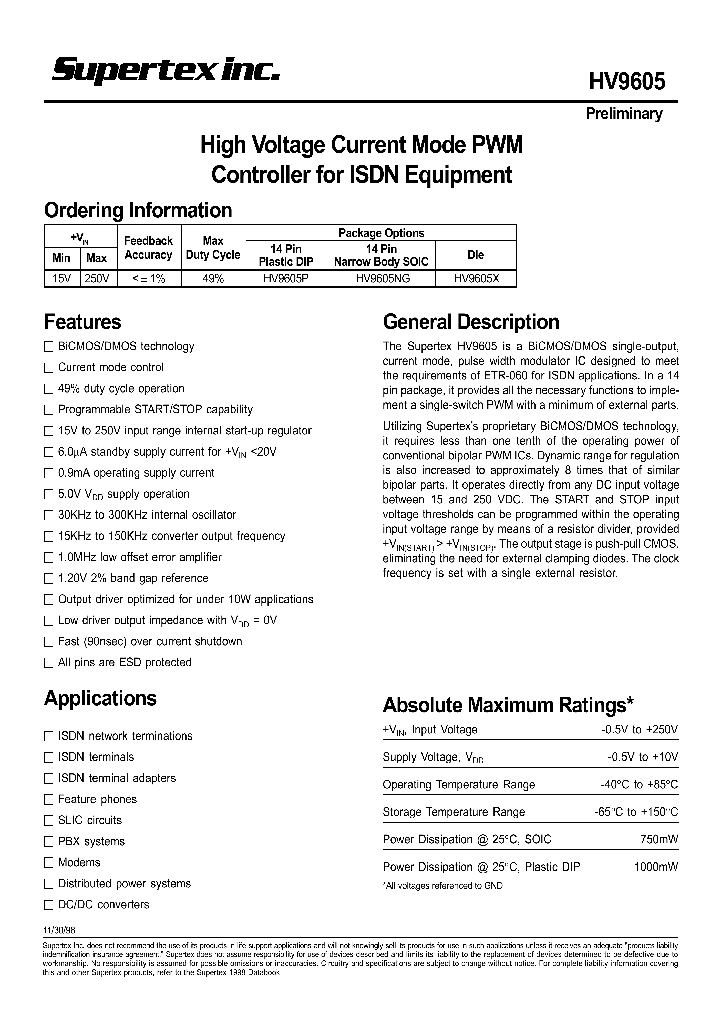 HV9605_109799.PDF Datasheet