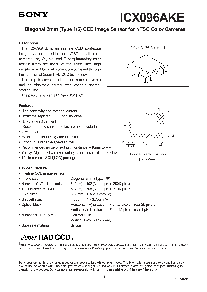 ICX096AKE_41162.PDF Datasheet