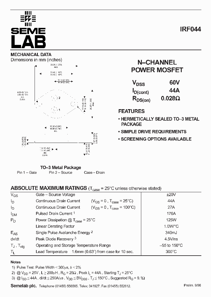 IRF044_195498.PDF Datasheet