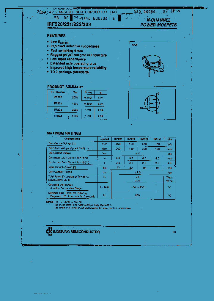 IRF220_5771.PDF Datasheet