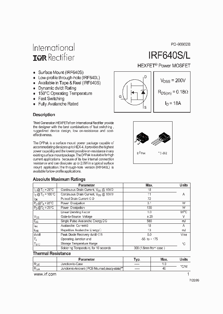 IRF640L_37092.PDF Datasheet