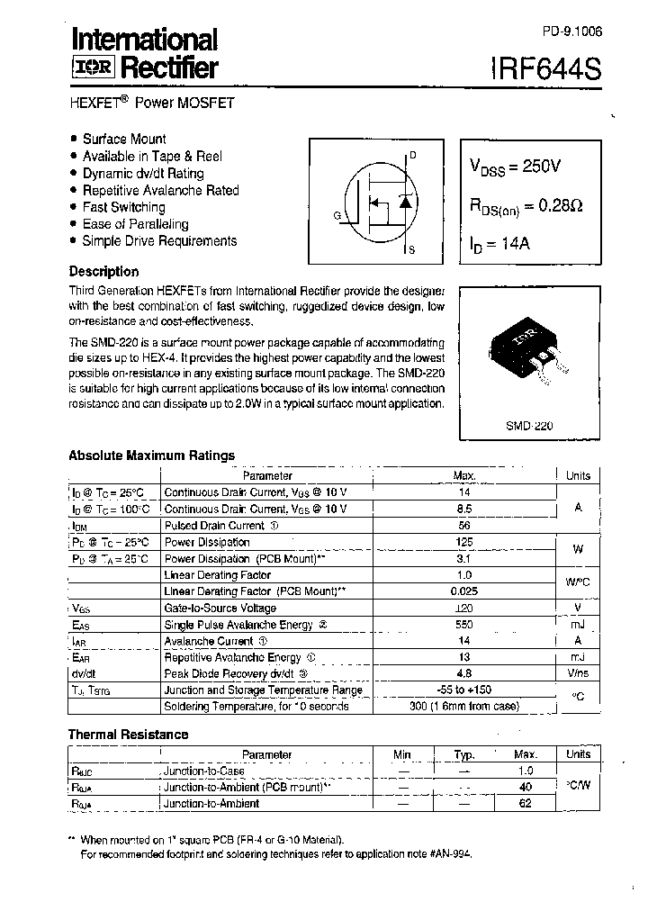 IRF644S_191271.PDF Datasheet