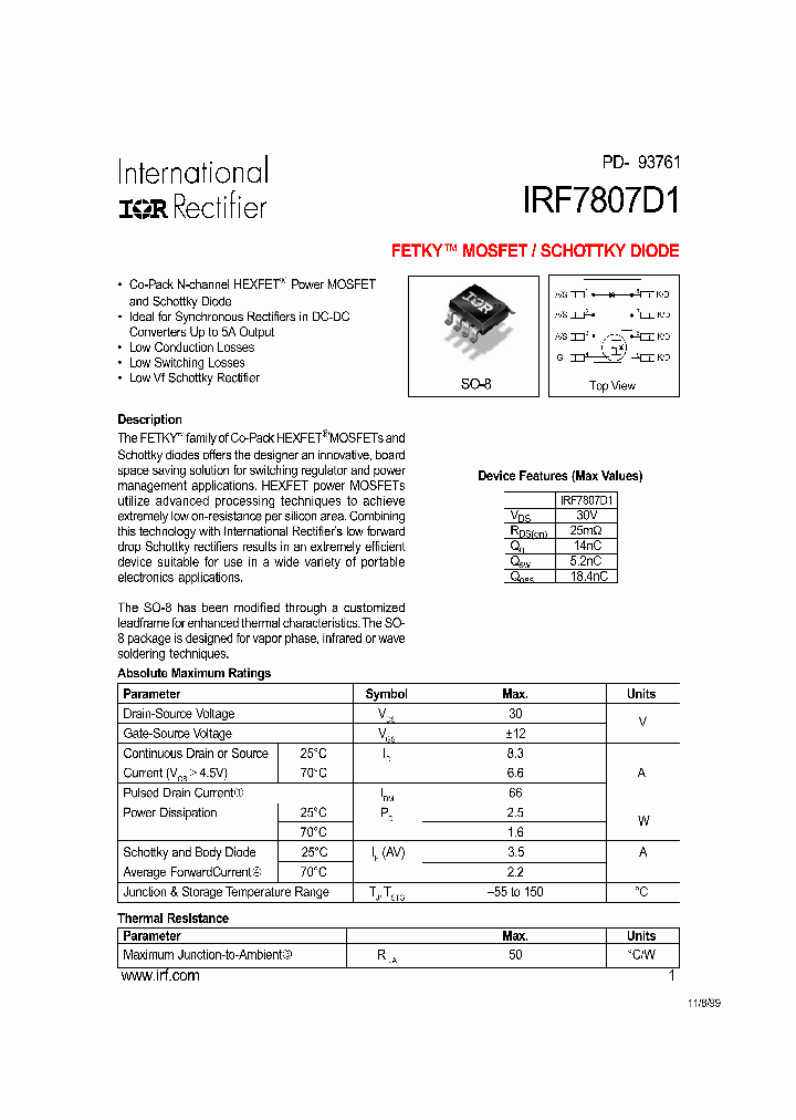 IRF7807D1_2163.PDF Datasheet