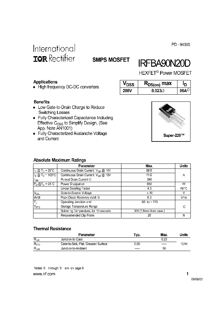 IRFBA90N20_39797.PDF Datasheet