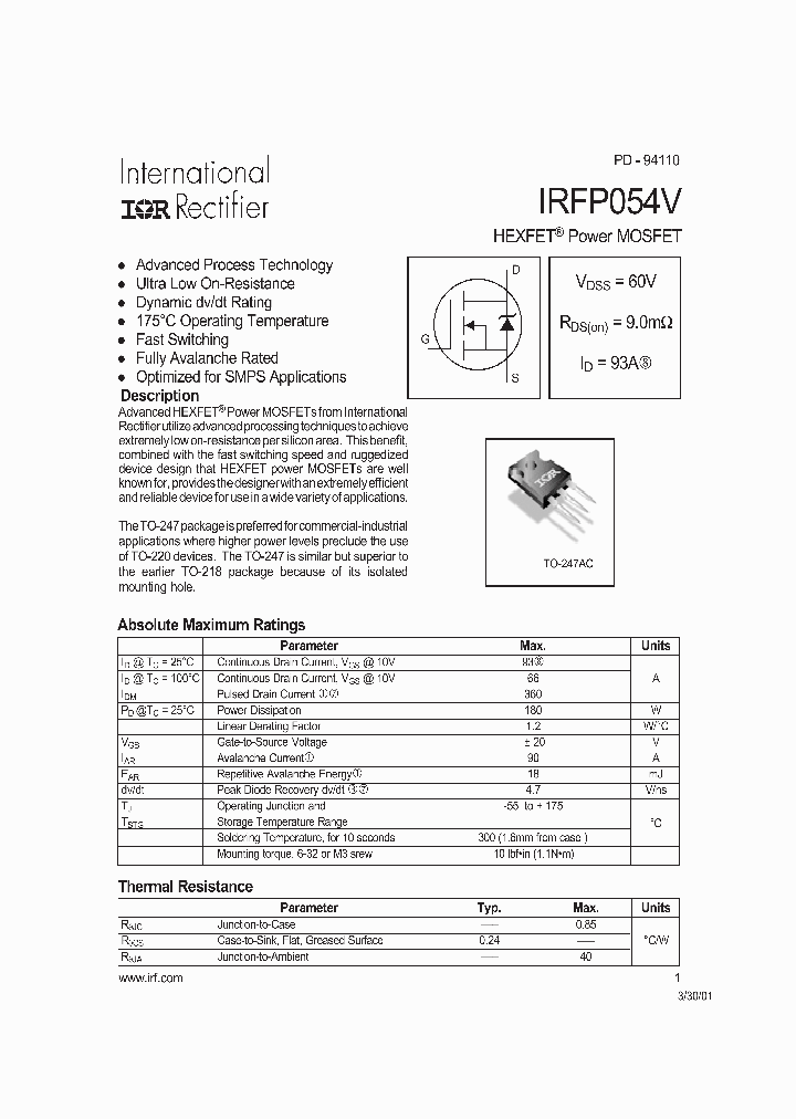 IRFP054V_180830.PDF Datasheet