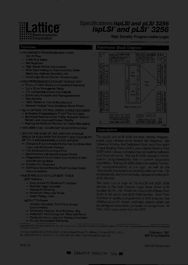 ISPLSI3256-50LG_86681.PDF Datasheet