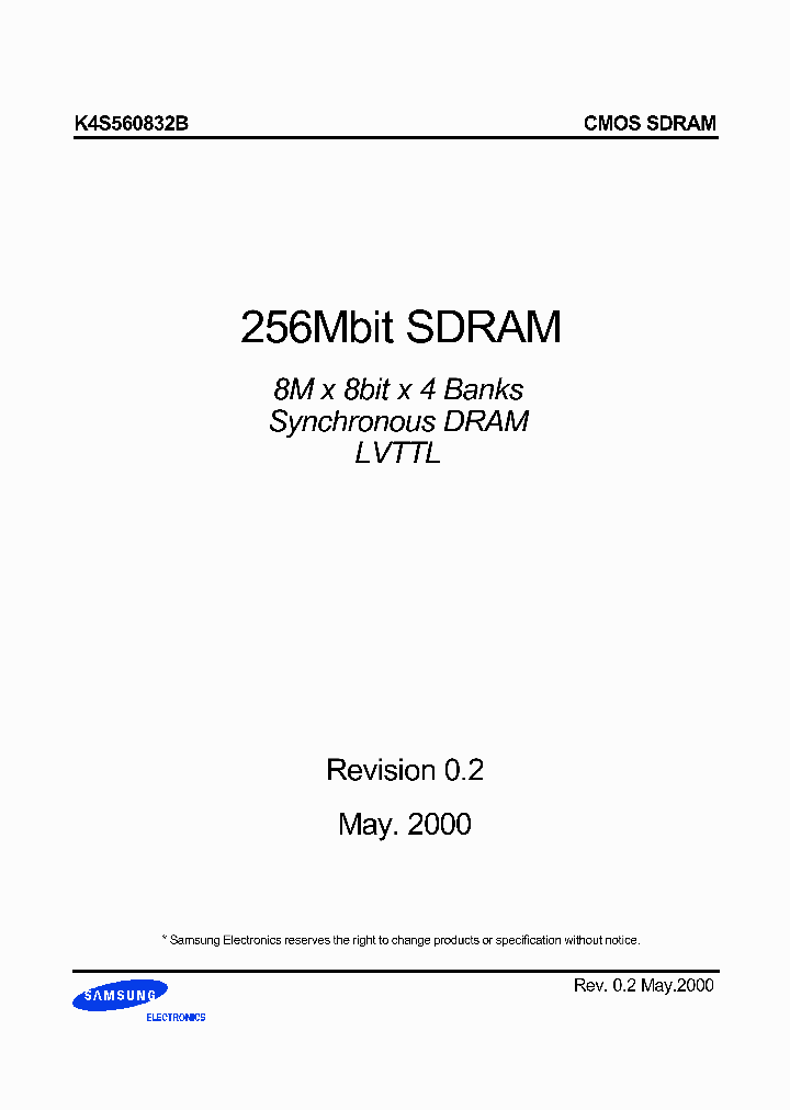 K4S560832B_37586.PDF Datasheet