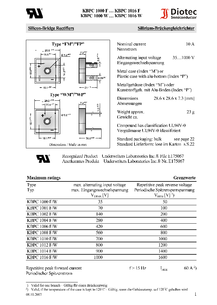 KBPC1008F_37766.PDF Datasheet