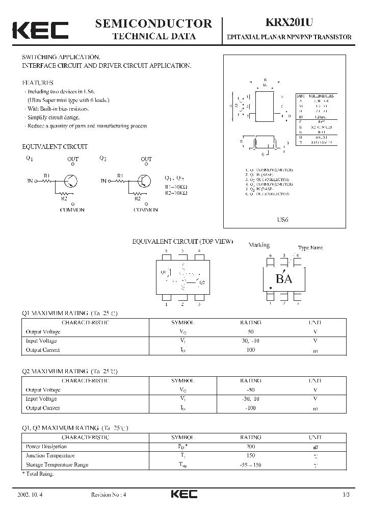 KRX201U_50705.PDF Datasheet