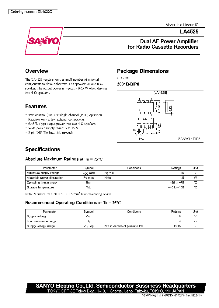 LA4525_150995.PDF Datasheet