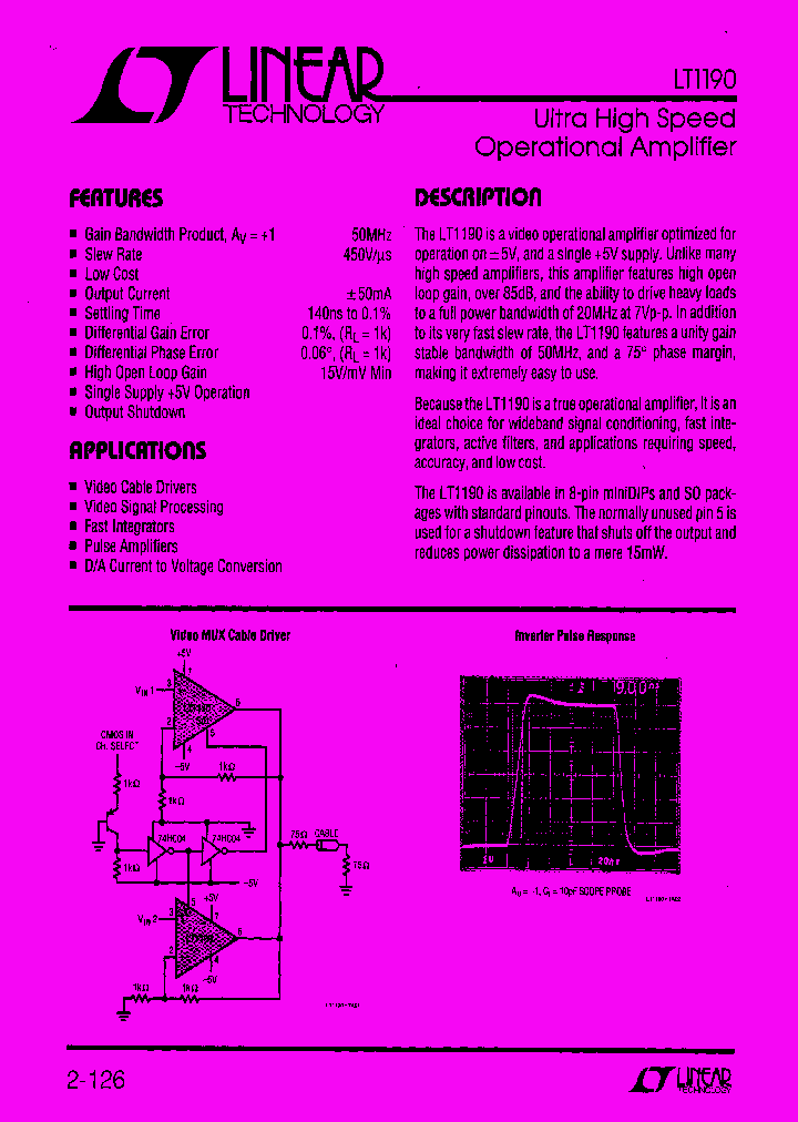 LT1190_75433.PDF Datasheet