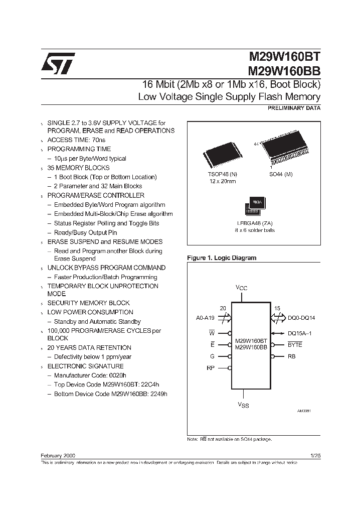 M29W160_109885.PDF Datasheet