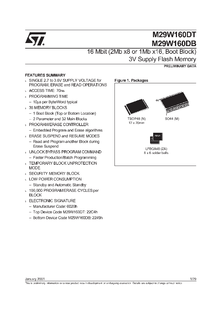 M29W160DB_109924.PDF Datasheet