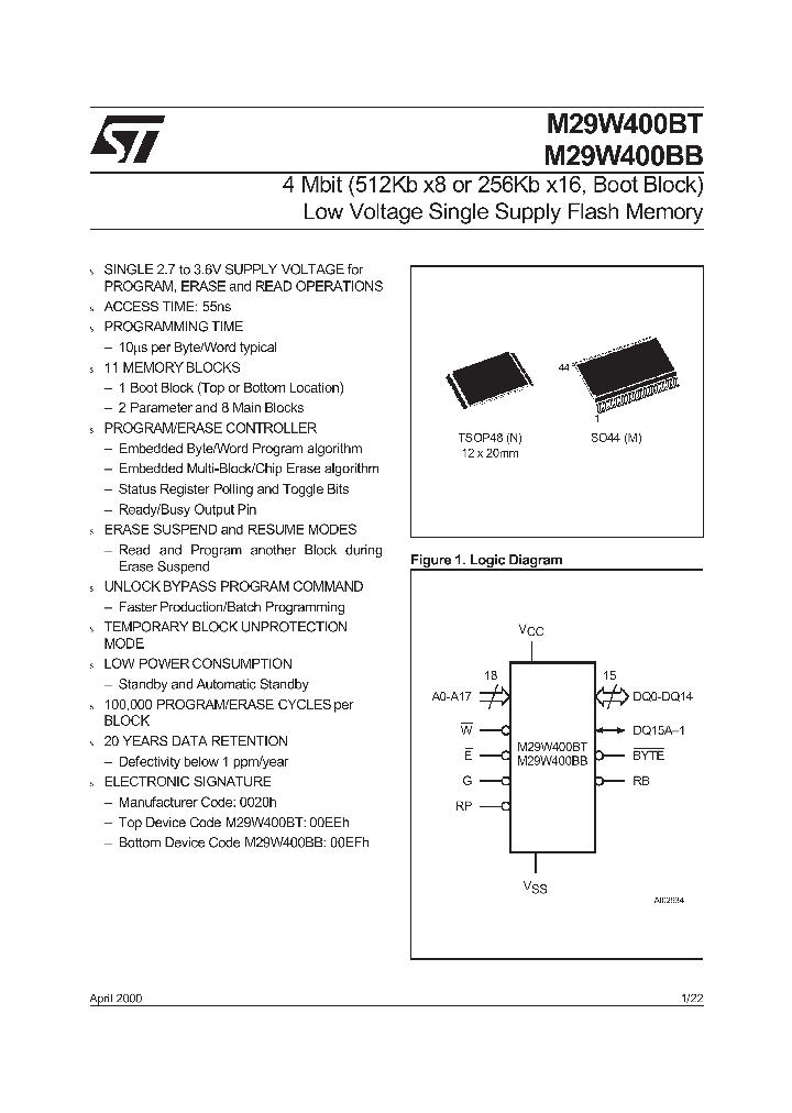 M29W400BB_53600.PDF Datasheet