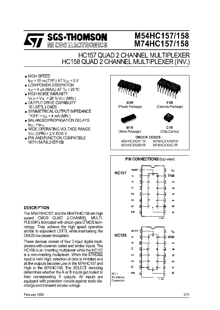 M74HC157_18568.PDF Datasheet