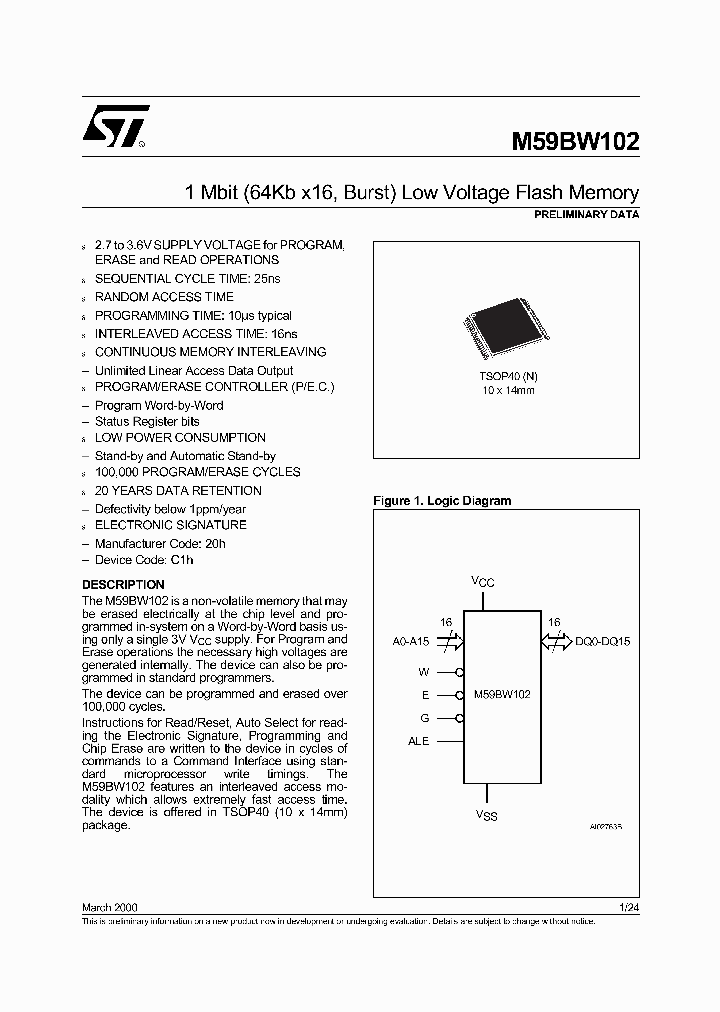 M59BW10225N1T_129300.PDF Datasheet