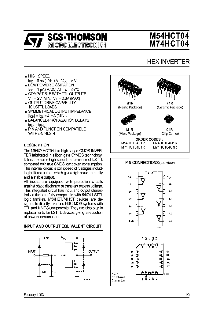 M74HCT04B1_18904.PDF Datasheet