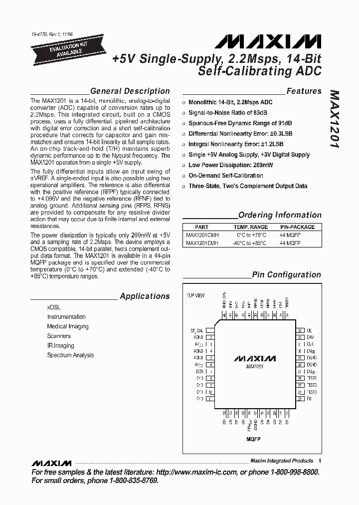 MAX1201_49976.PDF Datasheet