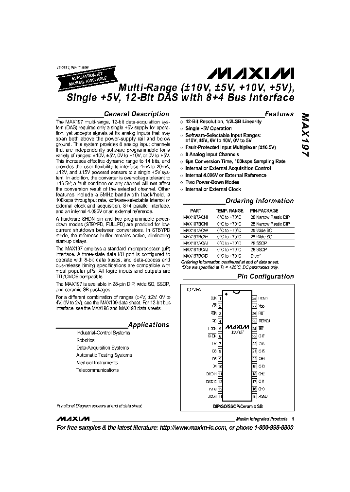 MAX197_81825.PDF Datasheet