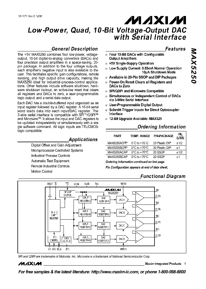 MAX5250_113784.PDF Datasheet