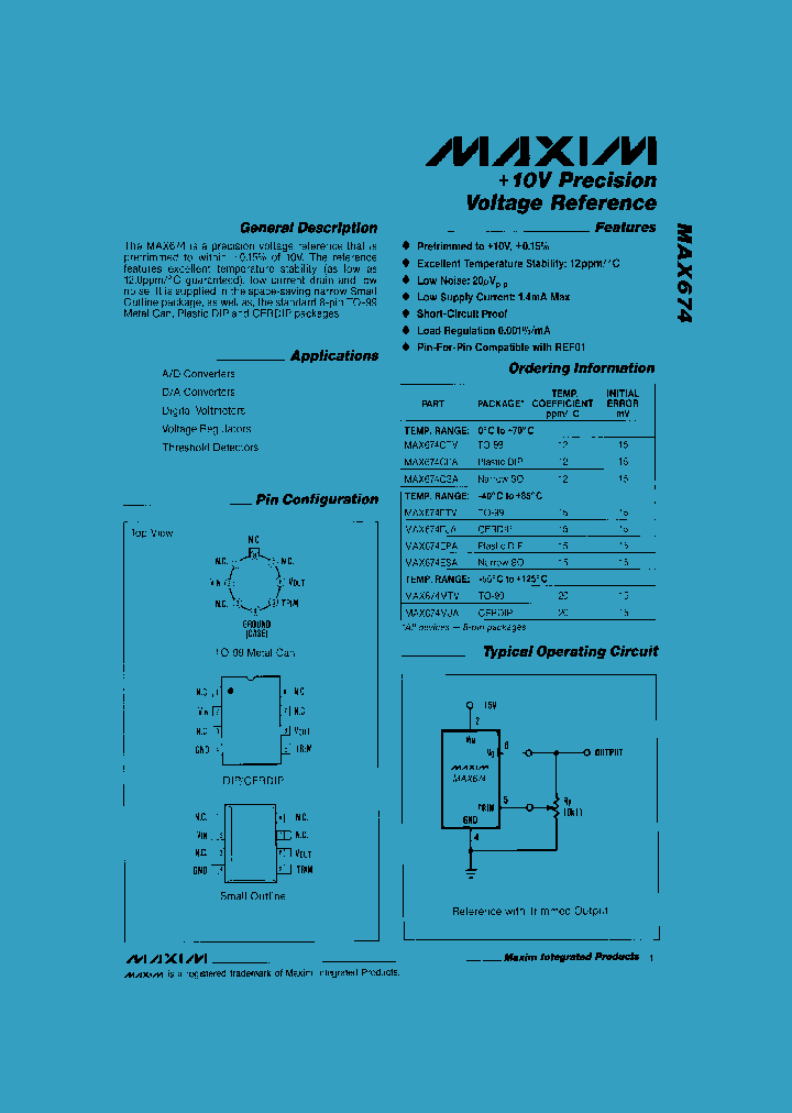 MAX674_120403.PDF Datasheet