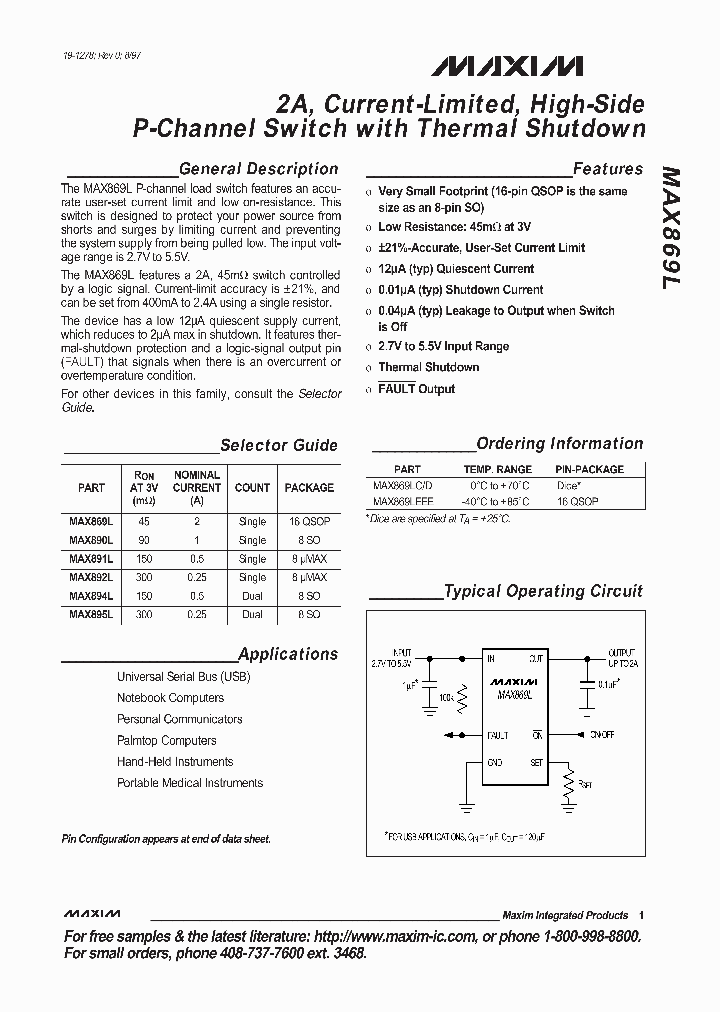 MAX869_154786.PDF Datasheet