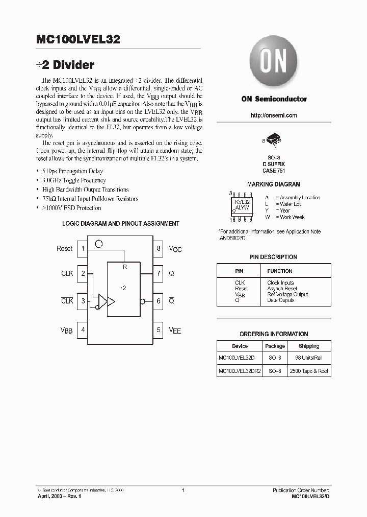MC100LVEL32_84921.PDF Datasheet