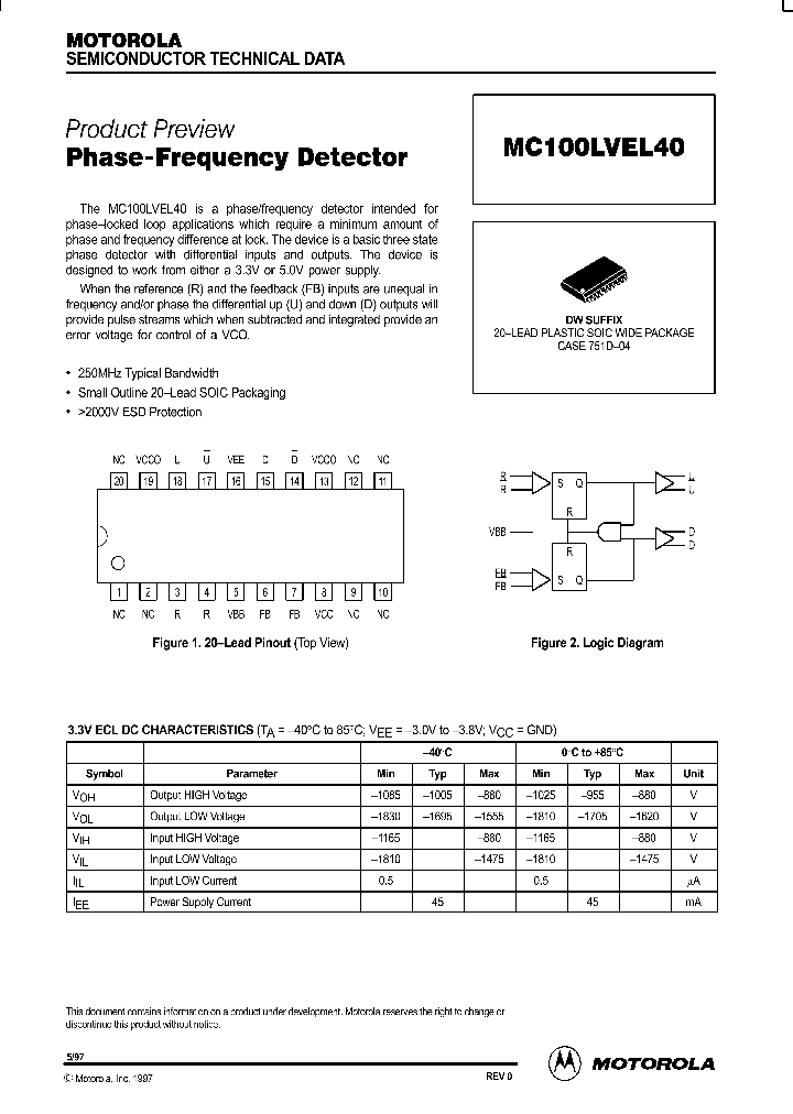 MC100LVEL40_84932.PDF Datasheet