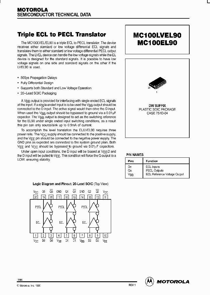 MC100LVEL90_84943.PDF Datasheet