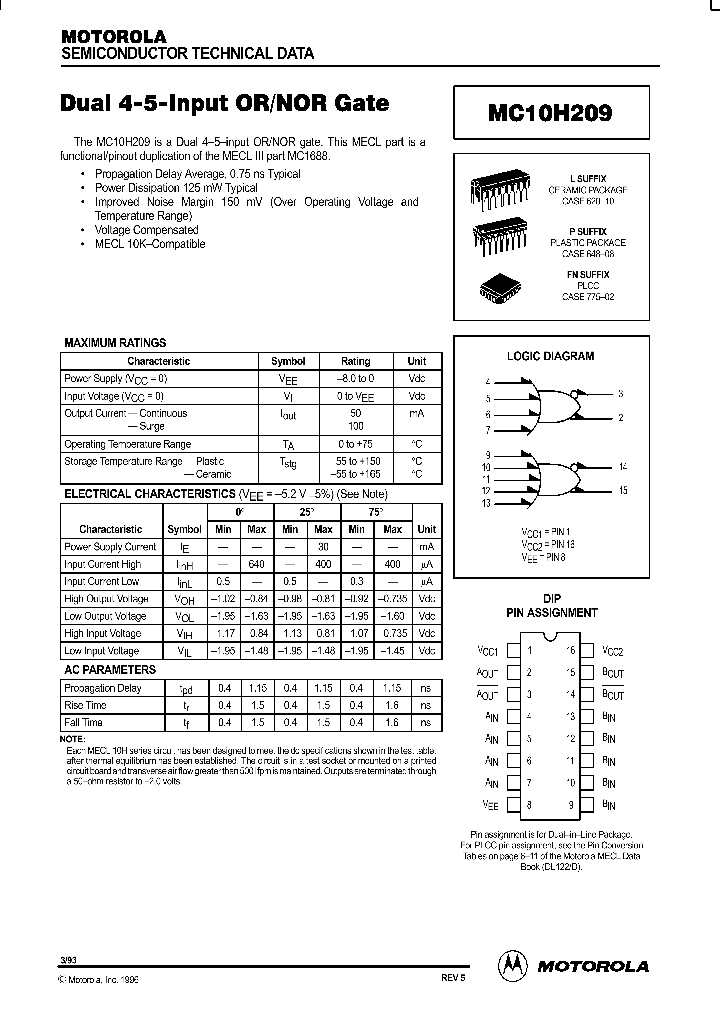 MC10H209_30615.PDF Datasheet