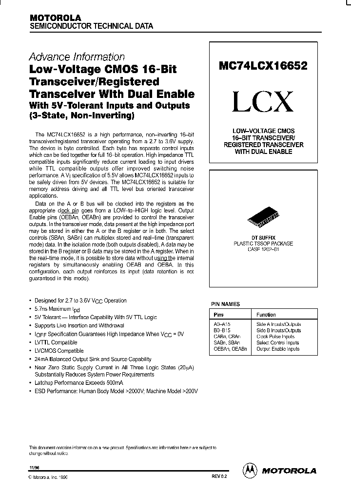 MC74LCX16652_27901.PDF Datasheet