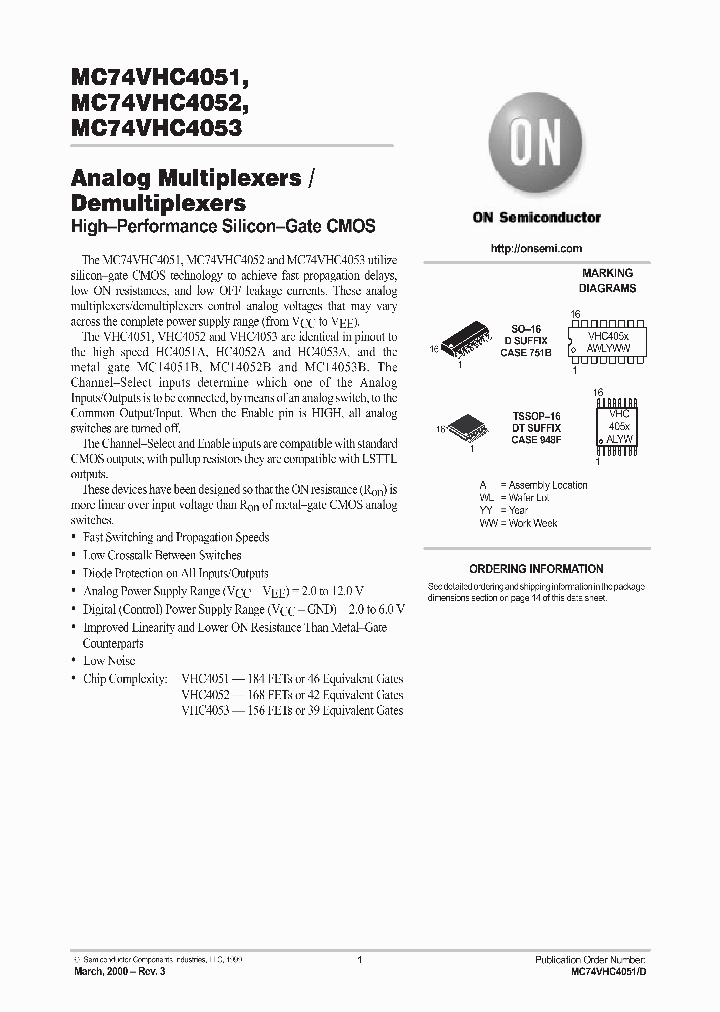 MC74VHC4051_20071.PDF Datasheet