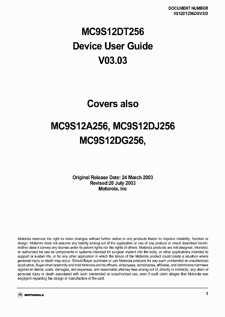 MC9S12A256_187557.PDF Datasheet