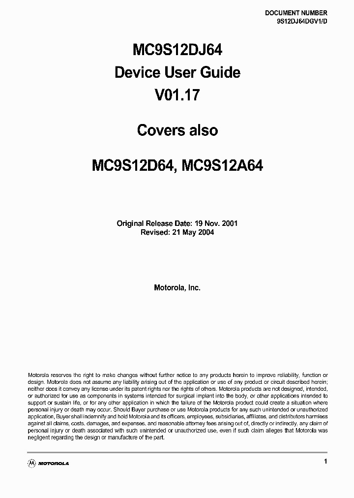 MC9S12A64_187559.PDF Datasheet