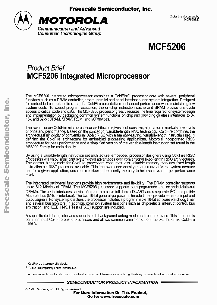 MCF5206_31096.PDF Datasheet