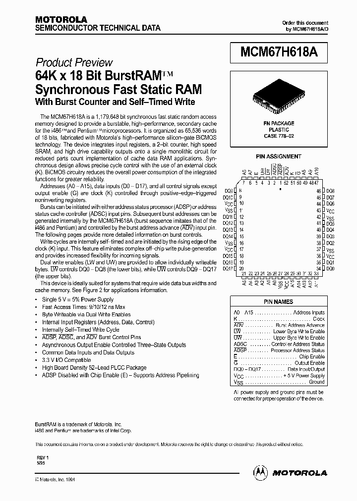 MCM67H618A_174968.PDF Datasheet