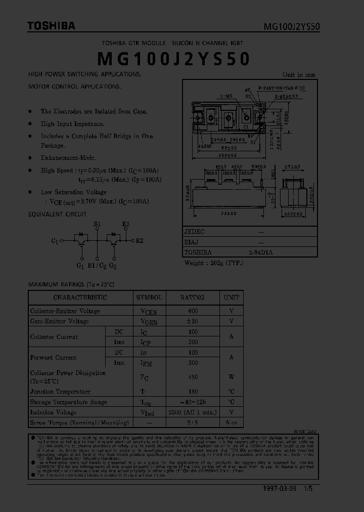 MG100J2YS50_44168.PDF Datasheet
