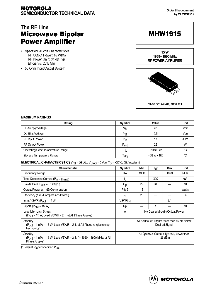 MHW1915_53093.PDF Datasheet