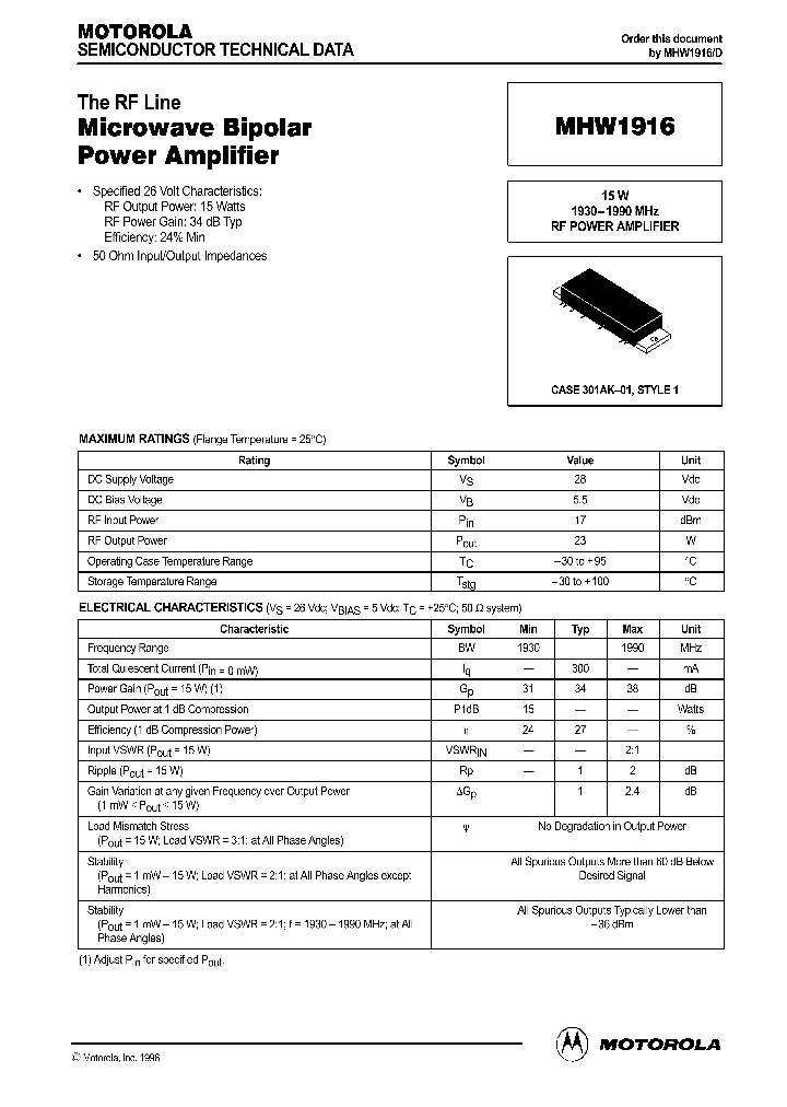 MHW1916_53094.PDF Datasheet