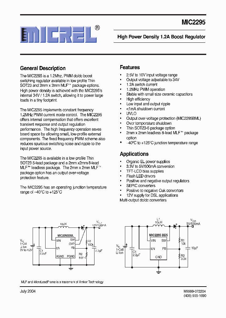 MIC2295_31482.PDF Datasheet