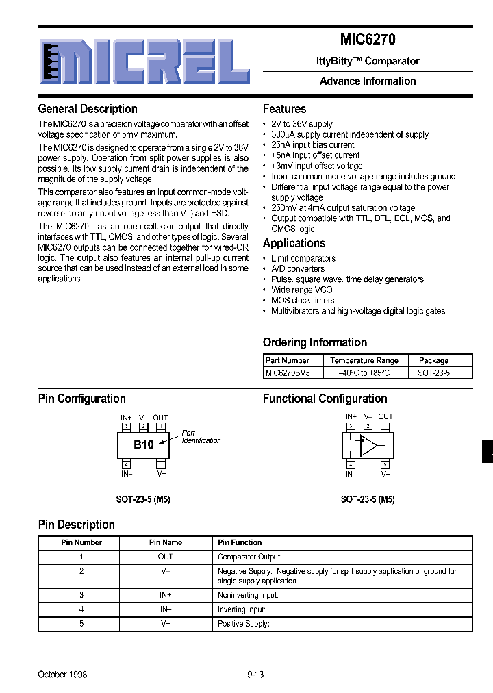 MIC6270_32026.PDF Datasheet