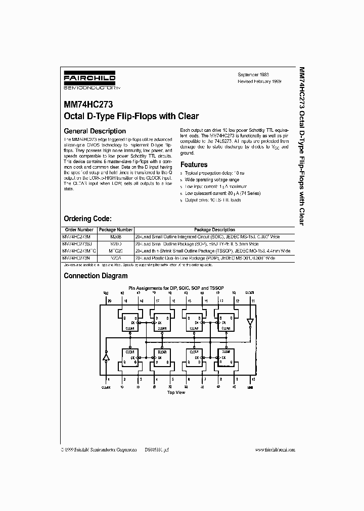 MM74HC273_10192.PDF Datasheet