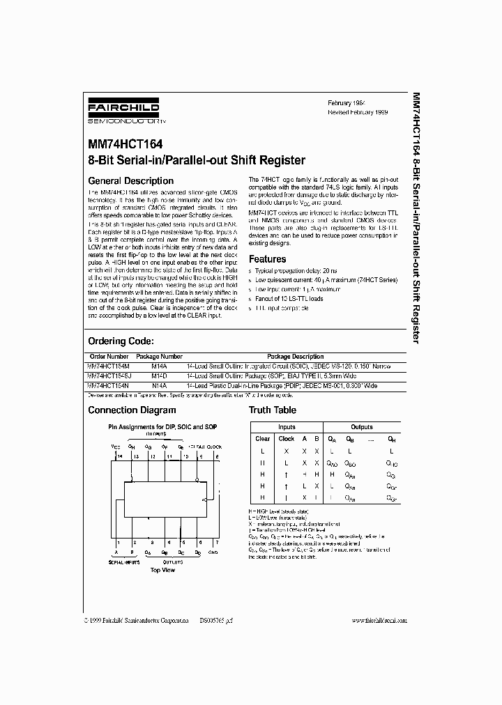 MM74HCT164_185391.PDF Datasheet