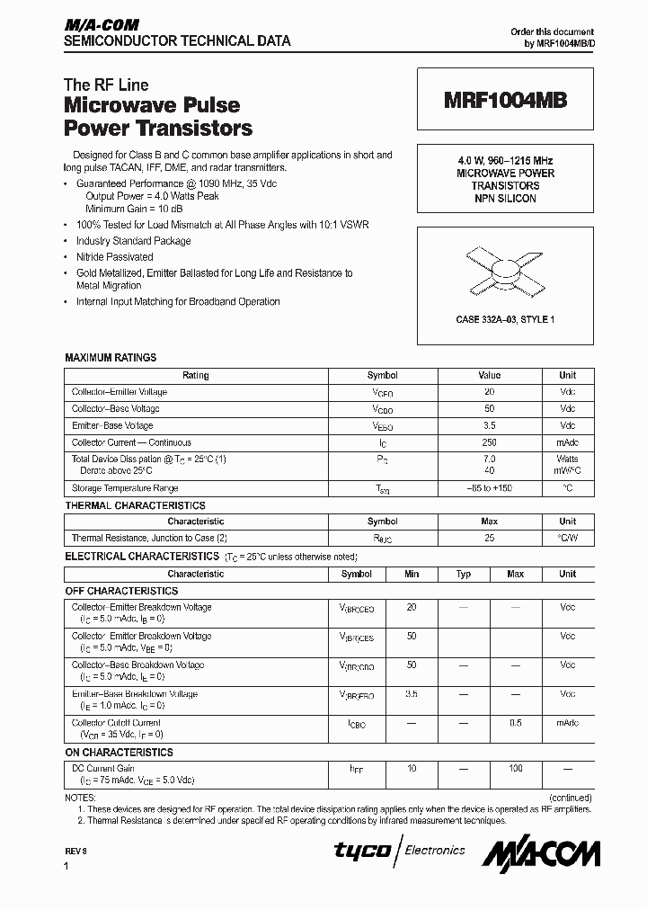 MRF1004_41777.PDF Datasheet