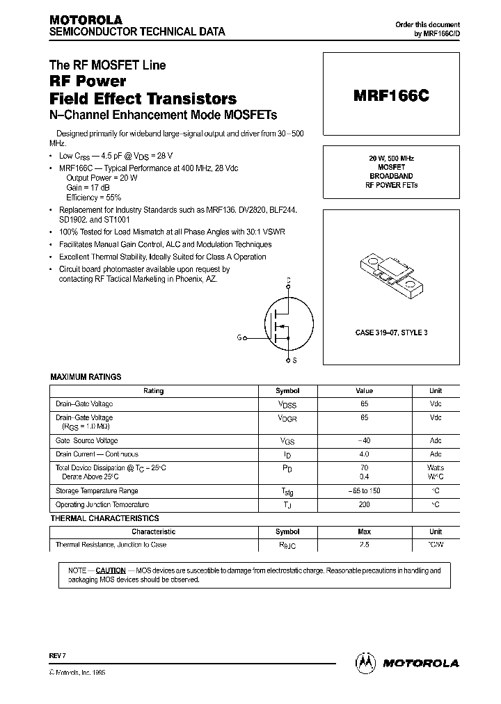 MRF166C_41828.PDF Datasheet