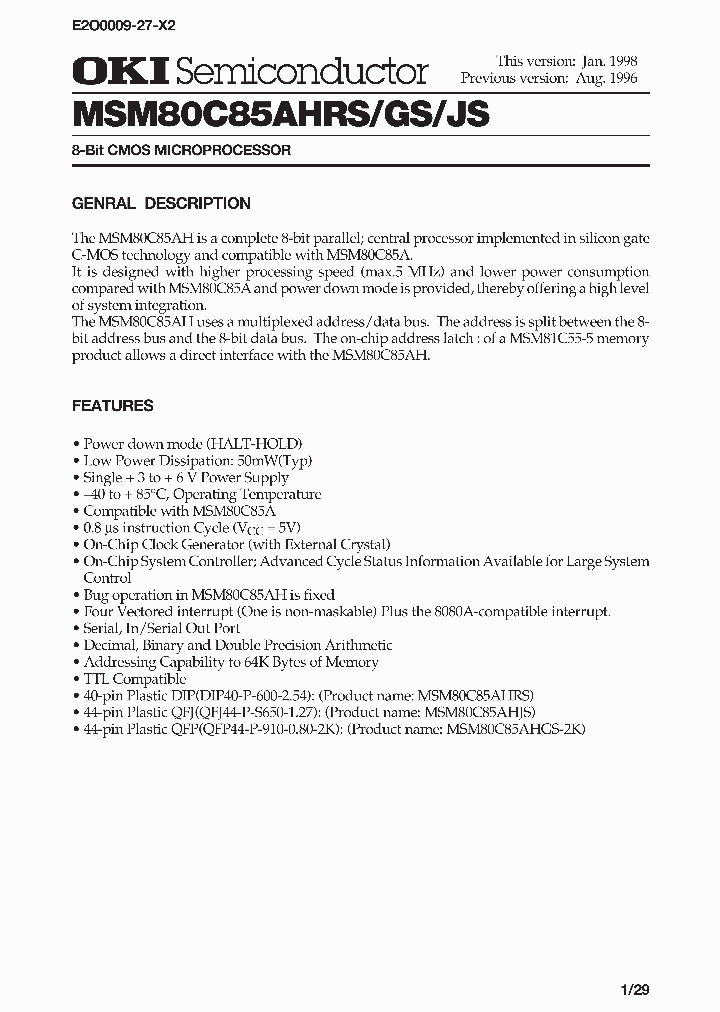 MSM80C85AHGS_149162.PDF Datasheet