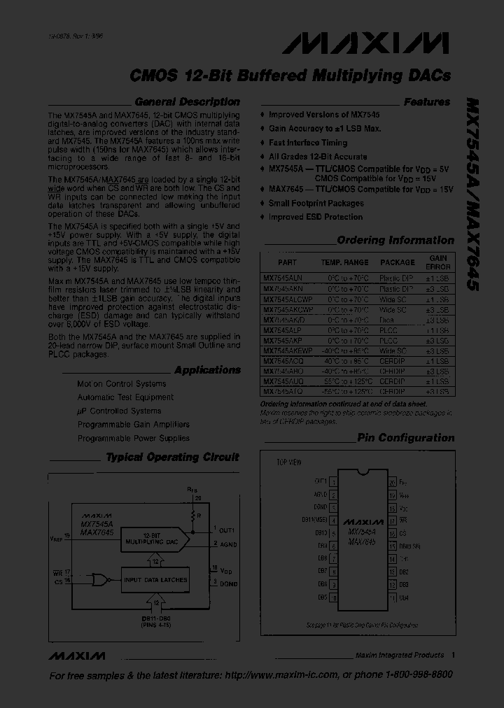 MX7645ACPP_48287.PDF Datasheet